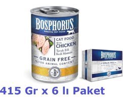 Bosphours Grain Free Tavuklu Yetişkin Yaş Kedi Maması 4x415 gr