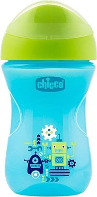 Chicco Akıtmaz Kulpsuz 12+ Ay 266 ml Alıştırma Bardağı Mavi