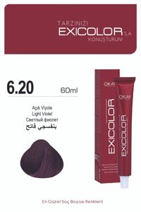 Exicolor 6.20 Açık Viyole Krem Saç Boyası 2x60 ml