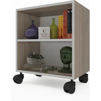 Kenz Life Beril 2 Bölmeli 2 Raflı Suntalam 48 cm Bej Kitaplık