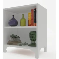Kenz Life Tuğçe 2 Bölmeli 2 Raflı Suntalam 48 cm Beyaz Kitaplık