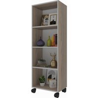 Kenz Life Beril 4 Bölmeli 4 Raflı Suntalam 128 cm Bej Kitaplık