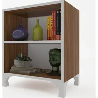 Kenz Life Tuğçe 2 Bölmeli 2 Raflı Suntalam 48 cm Ceviz Rengi Kitaplık