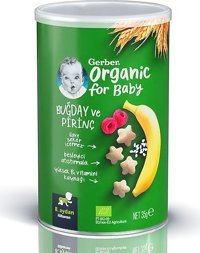 Gerber Tahıllı Organik Buğday Meyveli Pirinçli Bebek Atıştırmalığı 2x35 gr