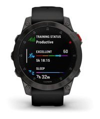 Garmin Epix Pro Gen2 Sapphire Su Geçirmez 33 mm Silikon Kordon Yuvarlak Unisex Akıllı Saat Siyah Titanyum