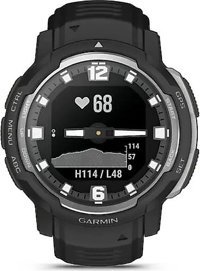 Garmin Instinct Crossover Standard Edition Su Geçirmez 22.86 mm Silikon Kordon Yuvarlak Unisex Akıllı Saat Siyah