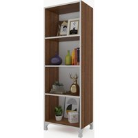 Kenz Life Tuğçe 4 Bölmeli 4 Raflı Suntalam 128 cm Ceviz Rengi Kitaplık