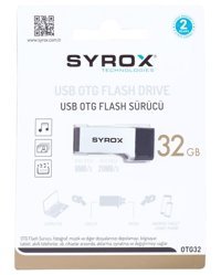 Syrox OTG32 Çift Taraflı USB 2.0 Type-A 32 GB Flash Bellek Gümüş