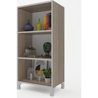 Kenz Life Tuğçe 3 Bölmeli 3 Raflı Suntalam 88 cm Bej Kitaplık