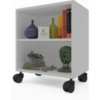 Kenz Life Beril 2 Bölmeli 2 Raflı Suntalam 48 cm Beyaz Kitaplık