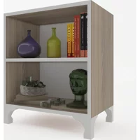 Kenz Life Tuğçe 2 Bölmeli 2 Raflı Suntalam 48 cm Bej Kitaplık