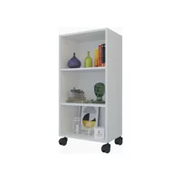 Kenz Life Beril 3 Bölmeli 3 Raflı Suntalam 88 cm Beyaz Kitaplık