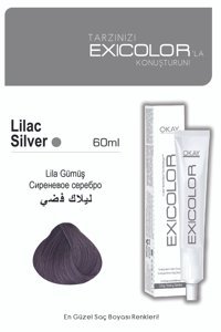 Exicolor Lila Gümüş Krem Saç Boyası 2x60 ml