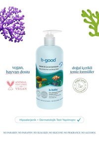 B-Good Göz Yakmayan Hipoalerjenik Hassas Ciltler İçin Elmalı Bebek Şampuanı 500 ml
