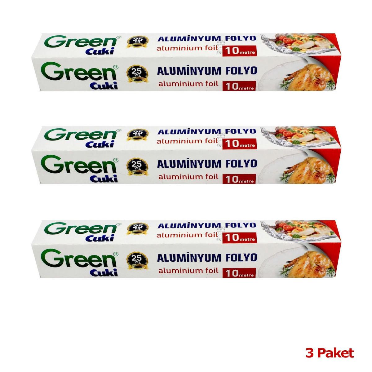 Green Cuki 3x10 m Alüminyum Folyo