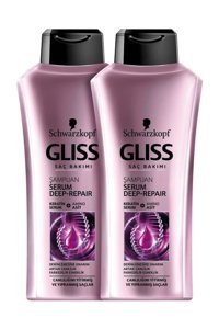 Gliss Serum Deep Repaır Onarıcı Tüm Saçlar İçin Sade Standart Unisex Şampuanı 2x525 ml