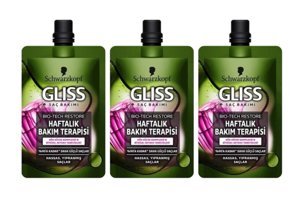Gliss Bıo-tech Arındırıcı Tüm Saçlar İçin Sade Standart Unisex Şampuanı 3x50 ml