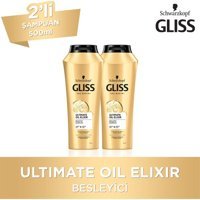 Gliss Ultimate Oil Elixir Arındırıcı Tüm Saçlar İçin Sade Standart Unisex Şampuanı 2x500 ml