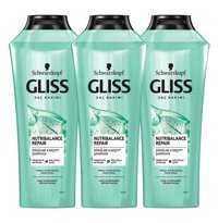 Gliss Nutribalance Repair Saç Dökülmesine Karşı Tüm Saçlar İçin Sade Standart Unisex Şampuanı 3x360 ml