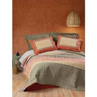 Cotton Box Tuwa Pamuk Dört Mevsim 220 x 230 cm Kapitone Çift Kişilik Nevresim Takımı Kiremit