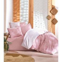 Cotton Box Best Pamuk Dört Mevsim 200 x 220 cm Desenli Çift Kişilik Nevresim Takımı Pembe