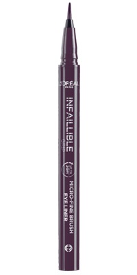 L'Oréal Paris Infaillible 36H Grip Micro Fine Suya Dayanıklı Parlak 04 Mor Kalıcı Kalem Eyeliner