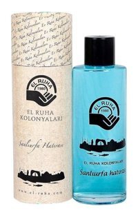 El-Ruha Mavi Altın Çiçeksi Cam Şişe Kolonya 500 ml