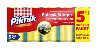 Piknik Oluklu 5'li Bulaşık Süngeri
