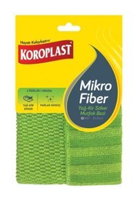 Koroplast Yağ Kir Sökücü 2'li Mikrofiber Temizlik Bezi