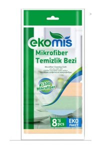 Ekomis 8'li Mikrofiber Temizlik Bezi