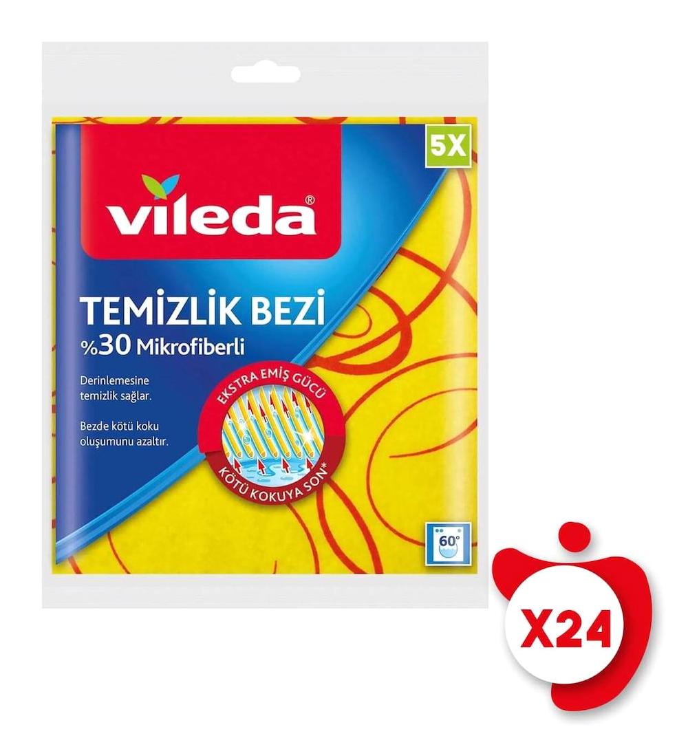 Vileda Sarı 24x4'lü Mikrofiber Temizlik Bezi