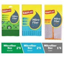 Koroplast 3'lü Mikrofiber Temizlik Bezi