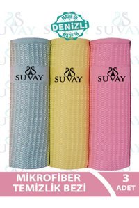 Suvay 3'lü Mikrofiber Temizlik Bezi