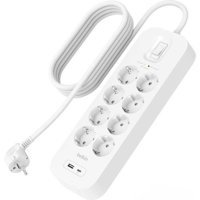 Belkin SRB003Vf2M 8'li 2 metre USB Kablolu Çiftli Akım Korumalı Priz