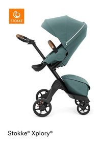 Stokke Xplory X Katlanabilir 360 Derece Dönen Tam Yatar Bebek Arabası Su Yeşili