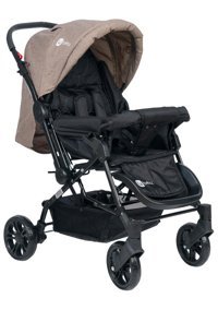4 Baby Olympus Çift Yönlü Katlanabilir 360 Derece Dönen Tam Yatar Bebek Arabası Kahverengi