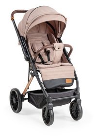 Baby2Go Daisy Çift Yönlü Katlanabilir 360 Derece Dönen Tam Yatar Bebek Arabası Kahverengi