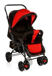 Very Important Baby Çift Yönlü Katlanabilir 360 Derece Dönen Tam Yatar Bebek Arabası Kırmızı