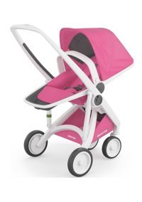 Greentom Reversible Çift Yönlü Katlanabilir 360 Derece Dönen Tam Yatar Bebek Arabası Beyaz-Gri