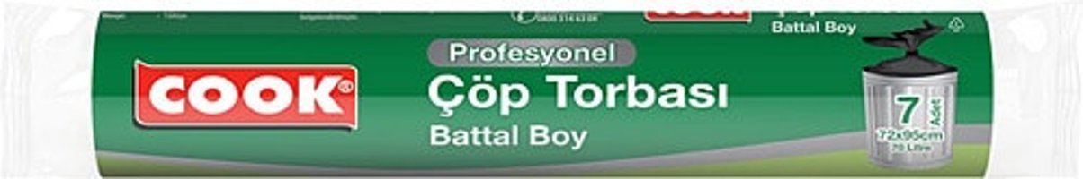 Cook Battal Boy 72x95 cm 7 Adet Çöp Poşeti