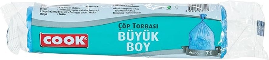 Cook Büyük Boy 65x70 cm 7 Adet Çöp Poşeti