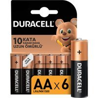 Duracell LR03 1.5 V Alkalin AA / Kalem Pil 6'lı