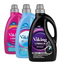 Viking Technopower Renkliler ve Siyahlar İçin 135 Yıkama Sıvı Deterjan 3x2.7 lt