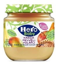 Hero Baby Tahılsız Glutensiz Meyveli Yulaflı Kavanoz Maması 2x125 gr