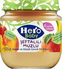 Hero Baby Tahılsız Glutensiz Muzlu Şeftali Kavanoz Maması 4x125 gr