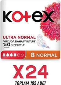 Kotex Ultra İnce 8'li Hijyenik Ped 24 Adet