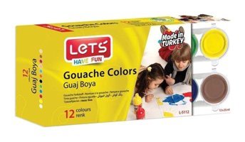 Lets Çok Renkli 12x25 ml Guaj Boya Seti