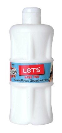 Lets L-5100 Tüp Beyaz 500 ml Guaj Boya Seti