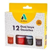 Adel Çok Renkli 12x15 ml Guaj Boya Seti