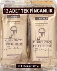 Kurukahveci Mehmet Efendi Sade Orta Kavrulmuş Türk Kahvesi 12x6x6 gr